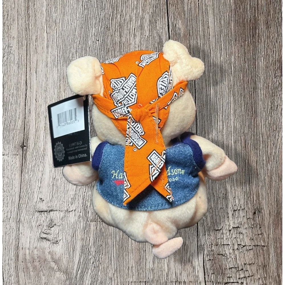 Harley Davidson Bean Bag Plush Biker Pig Punky 1997 NWT